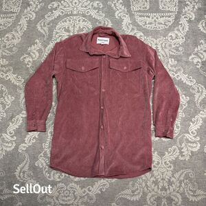 Women's Rose Corduroy Oversized Shirt Jacket Size XS Button-Down Casual Workwear
